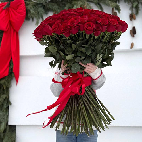 Фото товара 101 висока троянда «Фрідом» у Львові